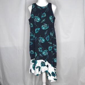 Alfani Women's Lucid Poppy Sleeveless Dress Asymmetrical Hem